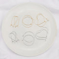 DIY Jewelry Accessories Not Allergic Brass 18K High Color Preservation Plated Gold Across 9-shaped Earrings