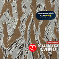 Desert Tiger Stripe 500D Cordura 100% Polyester Oxford Fabric PU Coated Camouflage Printed Cordura Fabric