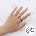 Genuine Hematite Rings for Women MenAnxiety Balance Stone Hematite Rings Friendship Polished Non-magnetic Hematite Ring