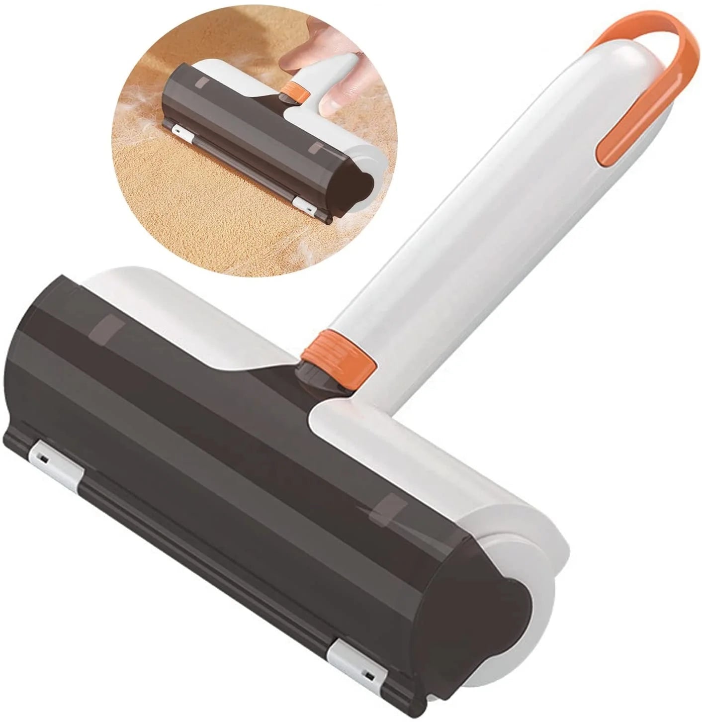 Self-Cleaning Pet Hair Roller Remover Efficient Animal Hair Removal Tool for Furniture Bed for Dog Cat Fur Made Durable Plastic