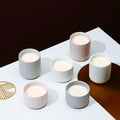 Cylinder Eco-Friendly Classic Matte White & Black Ceramic Empty Candle Jars for Home Decoration
