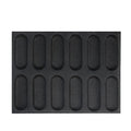 12-Compartment Baguette Silicone Mold for Baking Dishes & Pans Hollowed-Out Bread Mold