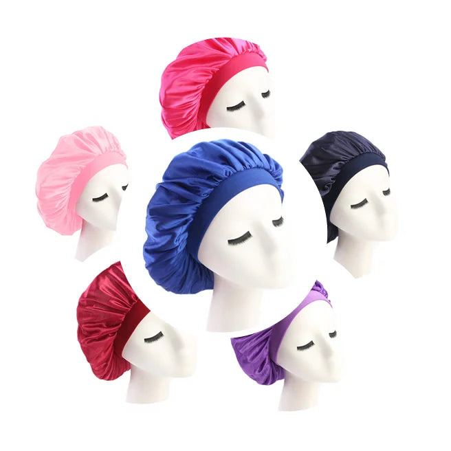 Custom Logo Luxury Hat Sleep Designer Satin Bonnets Silk Custom Hats Logo Embroidery