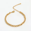 Fenny 18K PVD Gold Plated Holiday Gift Waterproof Block String Bracelet Ready to Ship Stainless Steel Jewelry Wholesale