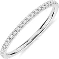 JOYFFO 925 Sterling Silver CZ Simulated Diamond Stackable Eternity Bands Romantic Engagement Rings for Women with Zircon Stones