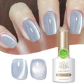 BORN PRETTY Haze Blue Cat Eye Glass Moon Light Magnetic Gel Manufacturer Custom Logo Moonlight Glitter Cat Eyes Nail Gel Polish