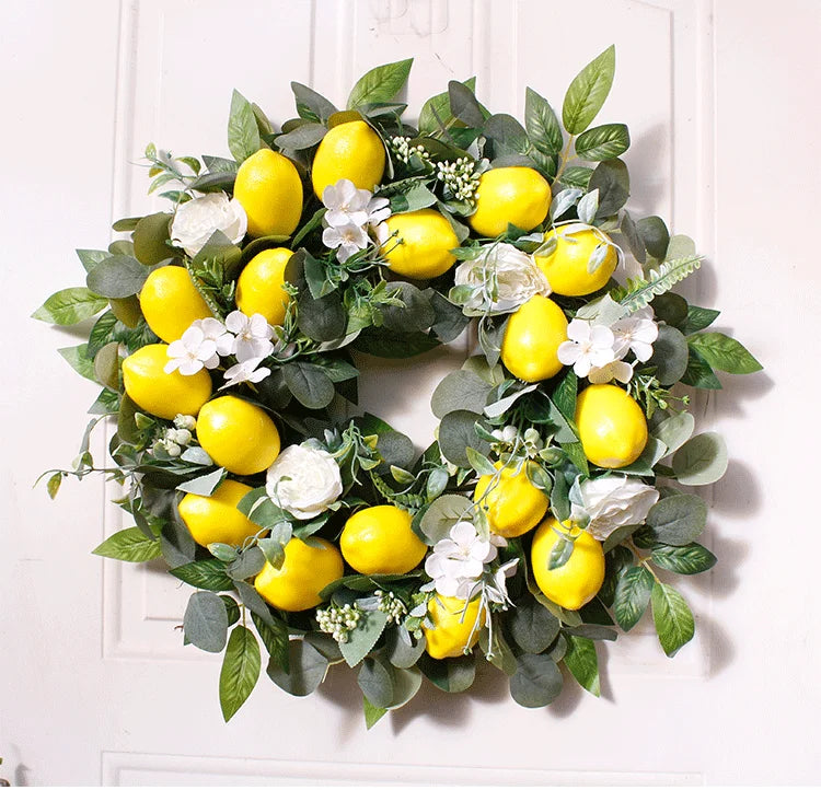 18in Lemon Garland 46cm Artificial Garland for Home Door Decoration Ornaments