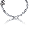 Factory Wholesale Full Zircon 18K Gold Platinum Plated 12mm 22inches Iced Out Linked Chain Oval Twisted Cuban Link Iced Out