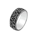 New Fashion Mens Jewelry 316 Stainless Steel Man Silver Ring Round Band Celtic Knot Stainless Ring for Men