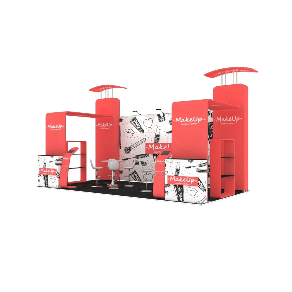 10x20ft Custom Aluminum Backdrops Tool Free Advertising Display Portable Trade Show Exhibition Booth