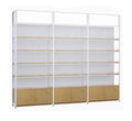 Customized American Style Supermarket Shelves Light Duty White Metal Single Double Multi-Layer Design for Display Store Use