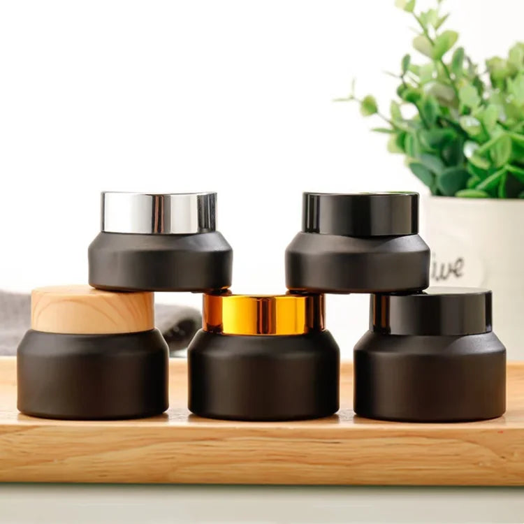 Custom Cosmetic Packaging Glass Cream Jars 15g 30g 50g Skincare Lip-Balm Container Cosmetic Packaging Gel Cream Glass Jars