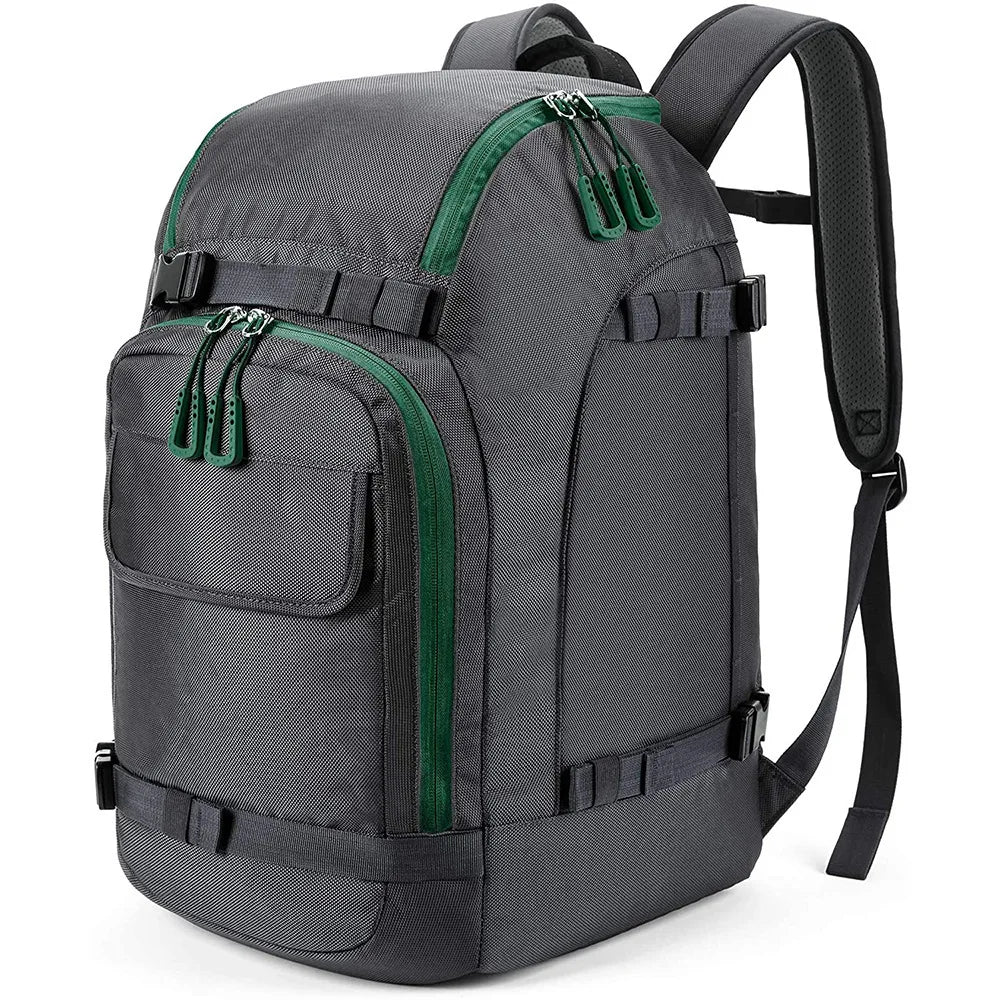 55L Waterproof Ski Backpack Helmet Storage Snowboard Boot Bag for Outdoor Skiing Travel