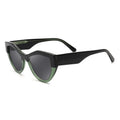 2025 Wholesale Personalized Top One Cat-Eye Frame Gafas De Sol Wide Leg Irregular Double Spell Color Acetate Sunglasses