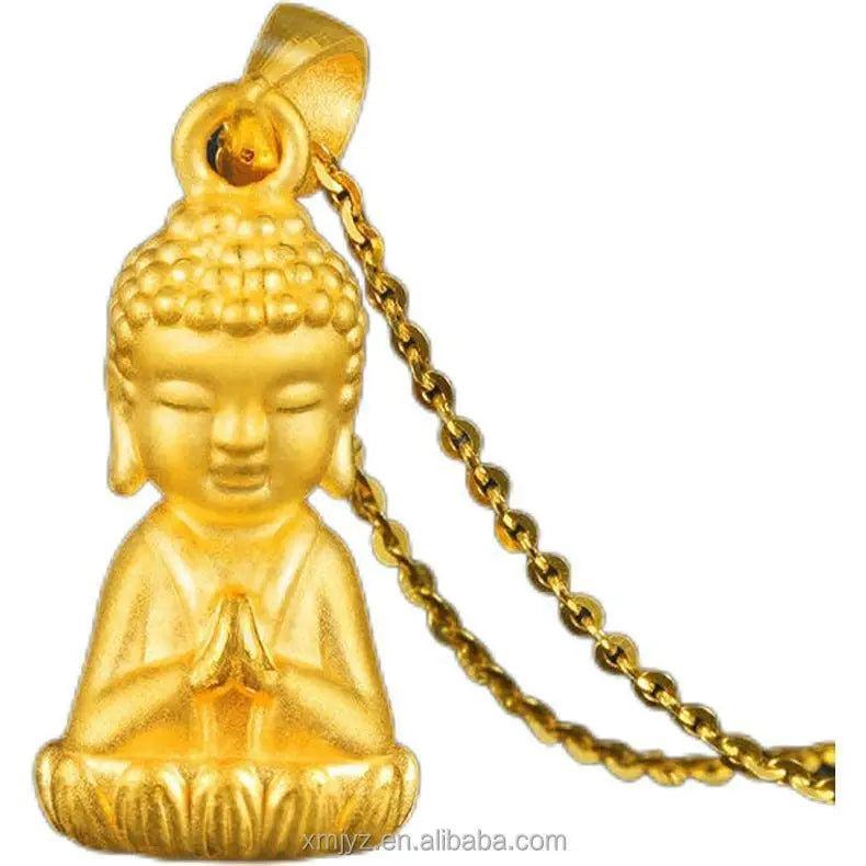Copper Gold Plated Maitreya Buddha Pendant Men's and Women's Gold Jewelry Necklace Pendant Buddha Pendant