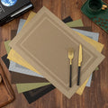 Wholesale Green Christmas Placemats Washable PVC Vinyl Placemats for Dining Table Mats Heat Resistant Woven Placemats