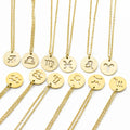 316 Stainless Steel Jewelry Women Pendant Necklace Gold Color 12 Zodiac Sign Aries Leo Necklaces Jewelry