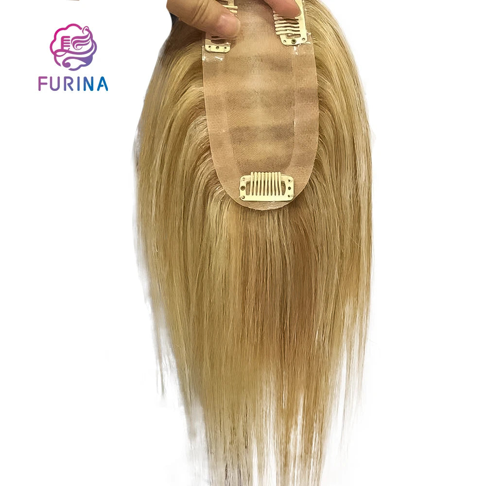 Fashion Color Suitable for All Occasions Soft Cheap Bulk Silk Base Wigs Topper Natural Mono Human Hair Toupee for Women