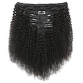 Kinky Curly 8pcs 120g/set Brazilian Remy Virgin Human Hair Extensions Clip-in Curly Hair for Black Women