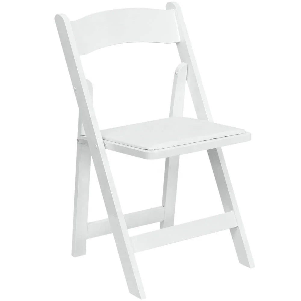 Classic White Resin Folding Chair - Perfect for Weddings Banquets & Outdoor Gatherings
