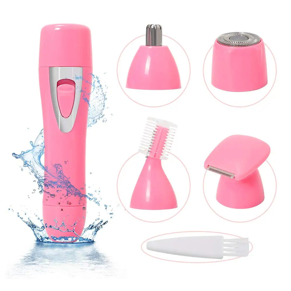 4 in 1 Mini Waterproof Wholesale Cordless Epilator Lady Beauty Eyebrow Trimmer Nose & Facial Trimmer Hair Razor Men