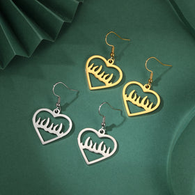 Love and Fire Stainless Steel Earrings 18K Gold Fine Jewelry Earrings for Women