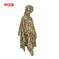 WOQI Camouflage Poncho for Outdoor Camping Hunting & Hiking