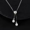 D1010 Abiding Jewelry Factory Direct Sale 9mm White Fresh Water Pearl Necklaces Brands Fashion Jewelry Pendants for Necklace