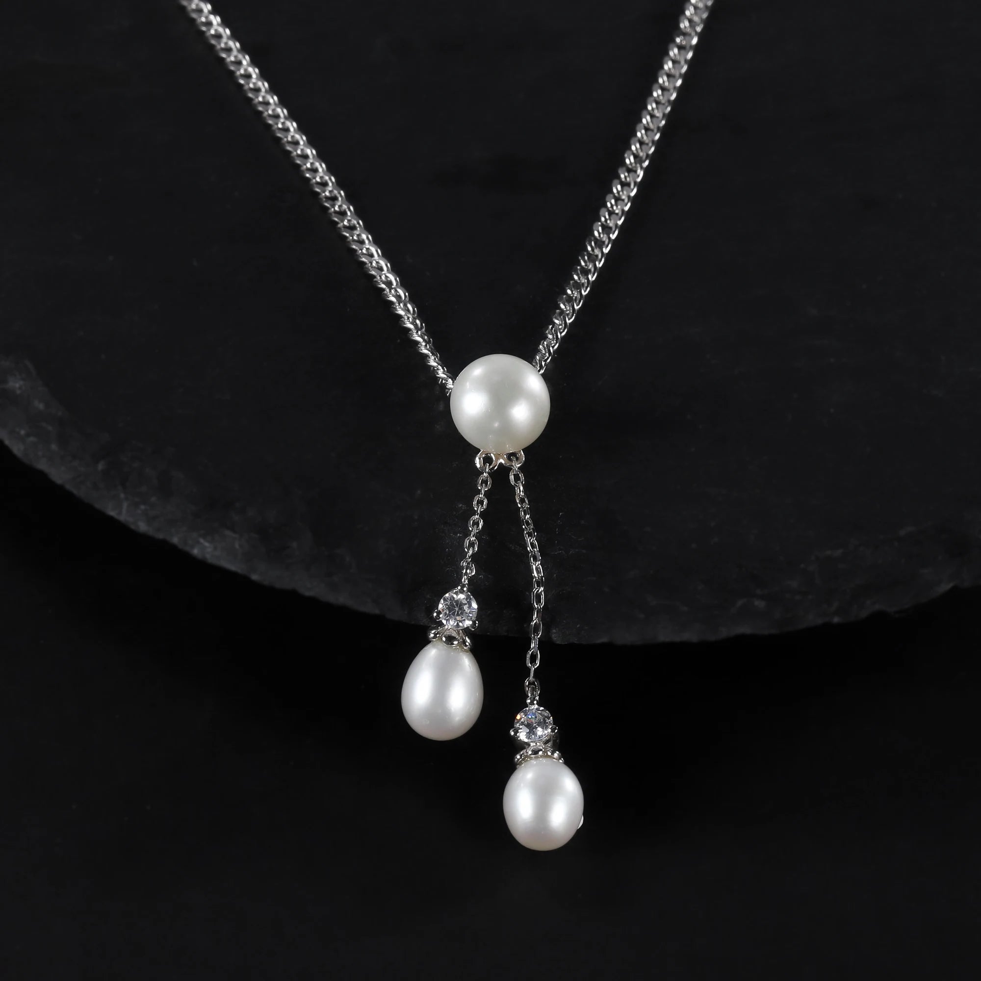 D1010 Abiding Jewelry Factory Direct Sale 9mm White Fresh Water Pearl Necklaces Brands Fashion Jewelry Pendants for Necklace