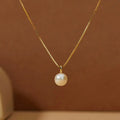 Simple and Versatile Light Luxury Sterling Silver Pearl Necklace High Grade Collar Chain Cold Wind Necklace for Woman
