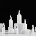 5ml 10ml 15ml 20ml 30ml 50ml 100ml White Glass Essential Oil  Dropper Bottle for Cosmetic Packaging Perfume Bottle