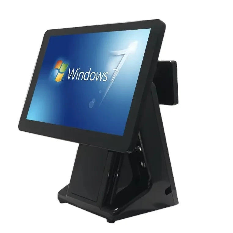 15.6Inch Touch Screen POS Terminal Cash Register Checkout Counter With Built-in 80mm Printer LED8-VFD-11.6-15.6 Inch 2nd Display