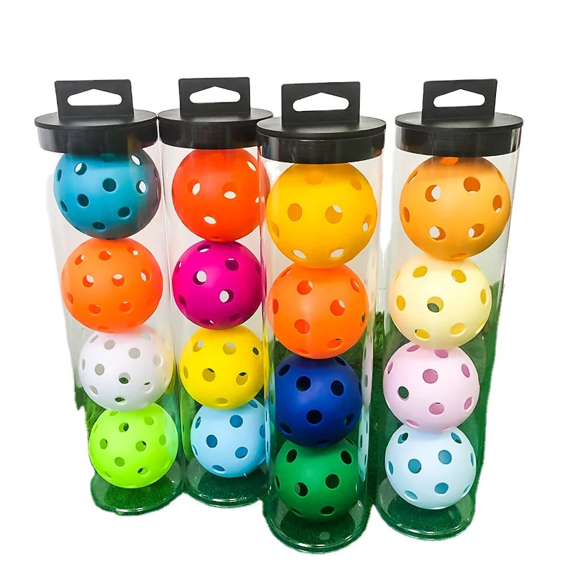 USAPA Approved Custom High Quality Outdoor Pickleball Balls Set Durable PE & PP Material Indoor Usage with Hole Decoration