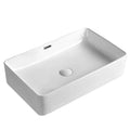Customize Three Specifications Ceramic Rectangle Washbasin Table Top Porcelain Wash Basin Sink For Bathroom