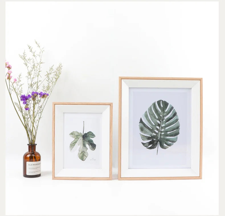 Hot Selling Distressed Fabric Flower Decorative Long Wooden Hanging Wall Picture Photo Frame