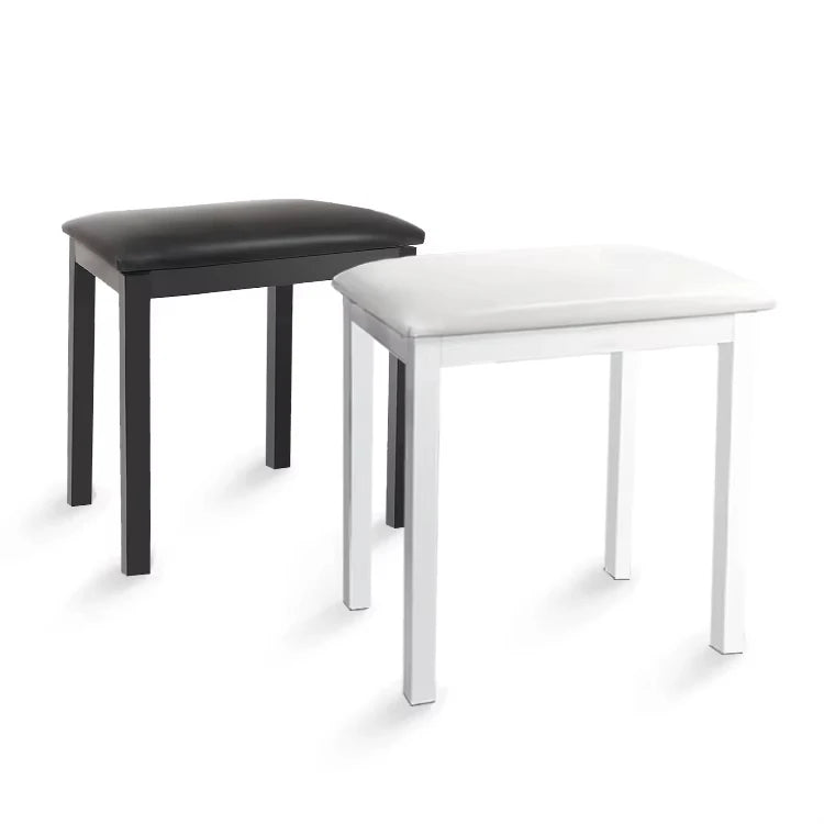 Q-90H Factory Wholesale OEM Modern White/Black Iron & Wood 49cm Piano Stool for Students Beginners Home Teaching