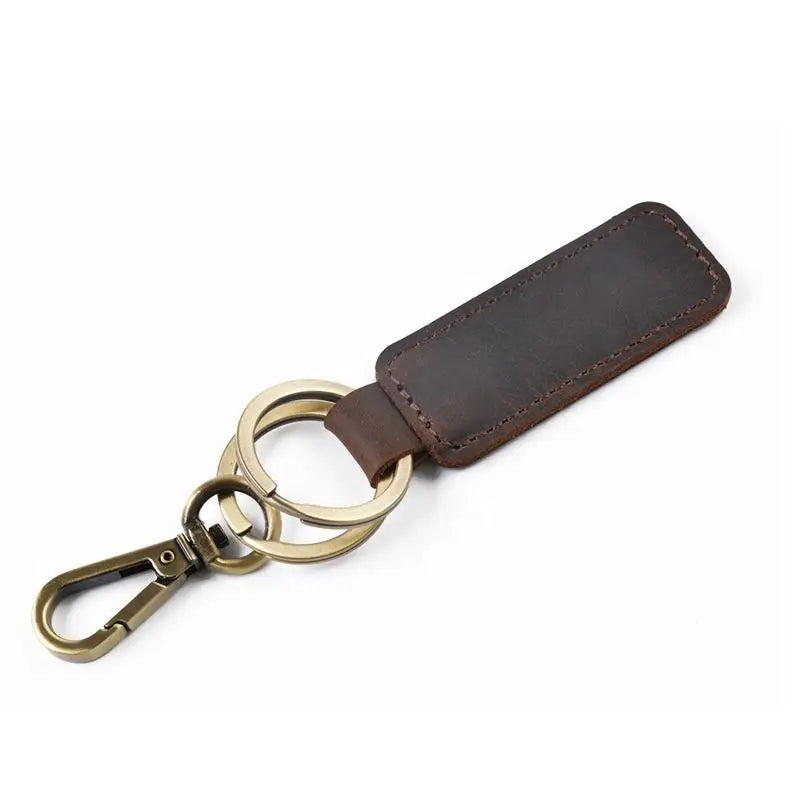 Factory Wholesale Custom Colors Simple Key Chain Personalized Creative Genuine Leather Keychain Luxury OEM Color Fashion Style