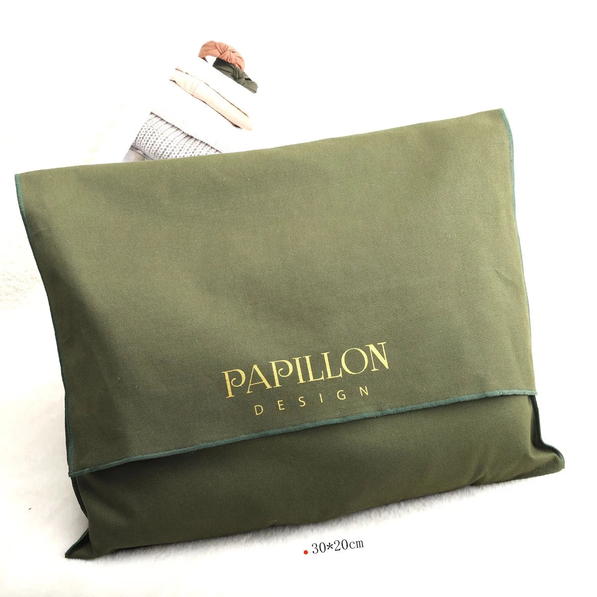 Yixi Wholesale Luxury Custom Cotton Twill Envelope Gift Bag Storage Pouch for Clothes Scarf Wallet Custom Cotton Dust Pouch