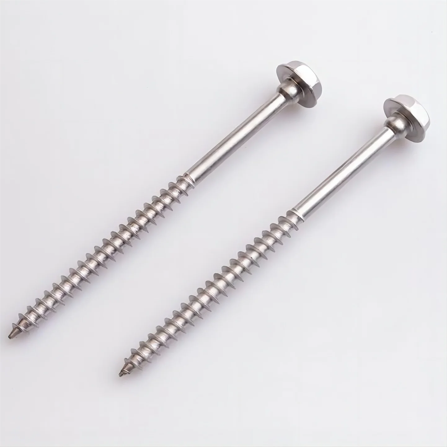 Custom Metric ISO M8*70mm Carbon Steel Nickel Plated Long Self Tapping Thread Hex Washer Head Flange Screw