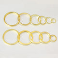 Brass Tag Matching Rings No Plating Solid Brass Key Ring Round and Flat Brass Split Ring Jump Ring MegaBDM