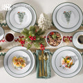 New Arrival Christmas Ceramic Plate Dishes Serving Bowl Holiday Cartoon Design Kitchen Tableware Dinner Plates Set Dinnerware