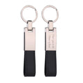 Personalized Craft Leather Keychain Laser Engraving Metal Leather Keychains