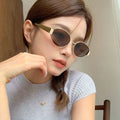 Fashion Punk Cool Square Rivets Sunglasses Outdoor UV protection Metal Frame Gold/Silver Small Oval Shades Sun Glasses