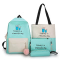 Printed Canvas Backpack Canvas Bag Suit Large-capacity Trendy Wild Girl Canvas Crossbody Bag