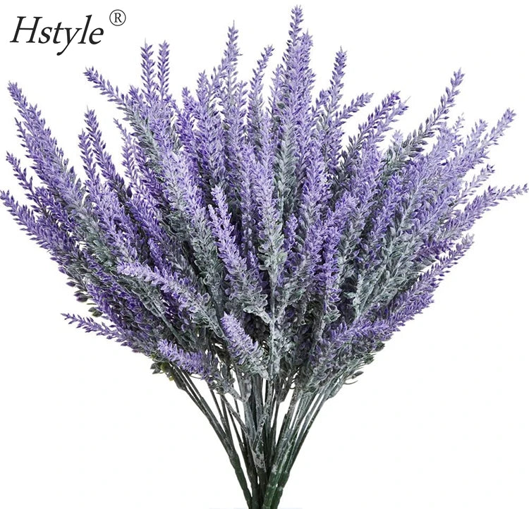 Artificial Lavender Flowers 4 Pieces for Wedding Decor and Table Centerpieces Lifelike Plant Bouquet Home Decor FZH333