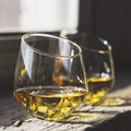 Wholesale Transparent Round Bottom Tilted Mouth Whisky Glasses Crystal