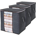 Foldable Fabric Blanket Storage Bags Storage Containers for Organizing Bedroom Closet Clothing With Handle