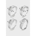 Fashion Fine Jewelry Rings Open Adjustable Size S925 Sterling Silver Relief Fidget Stress Anxiety Ring