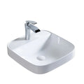 High Quality Bathroom Ceramic Art Hand Wash Basin Modern Drop in Bathroom Sink Semi Recessed Square Washbasin
