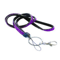 45*0.8 cm Premium Diamond Design Business Giveaways Resin Rhinestone Purple Red Key Ring ID Card Holder Lanyard Cell Phone Strap